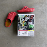 BRAVEST STUDIOS Red Foot Clogs at Gravity NYC